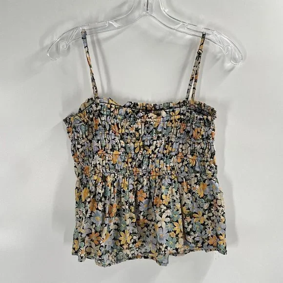 American Eagle Floral Colorful Crop Tank Top Sz Small - Picture 3 of 5